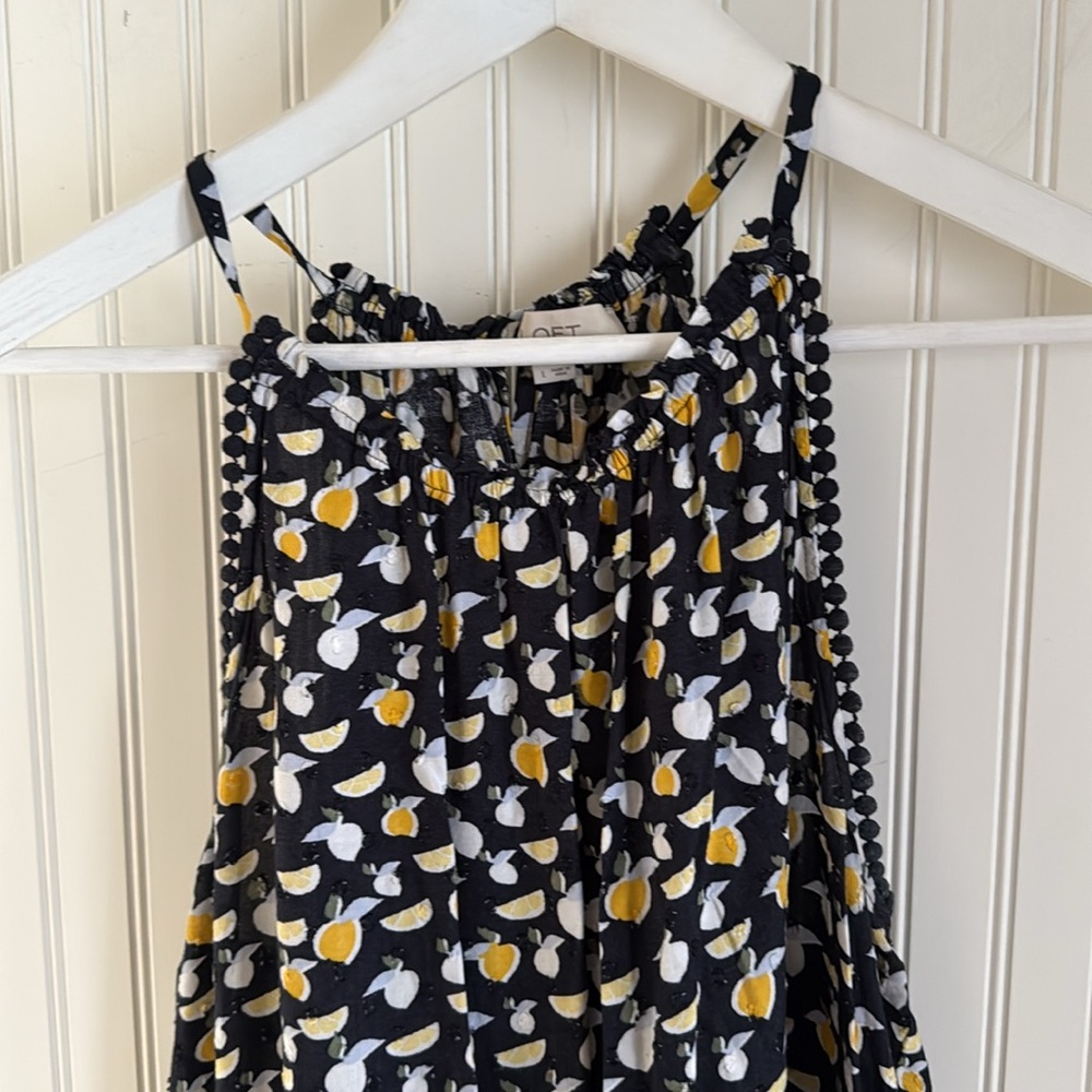 LOFT Fruit Print Halter Neck Romper - Picture 4 of 8